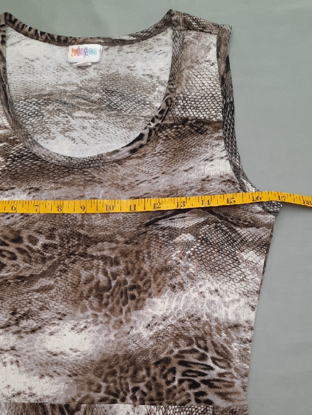LuLaRoe's Sleeveless Brown Animal-Print Fit & Flare Dress - Size M - Picture 6 of 9